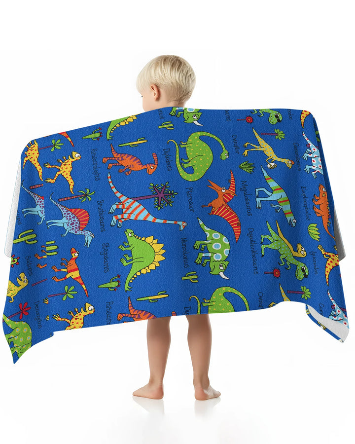 Dino Discovery Parade Bamboo Beach Towel