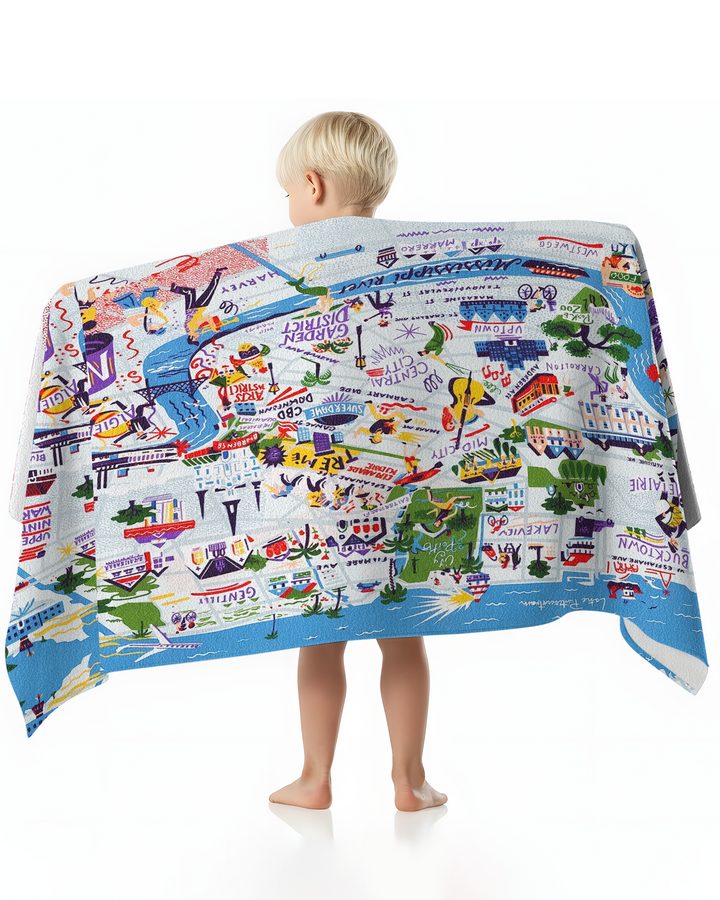 New Orleans Bamboo Beach Towel