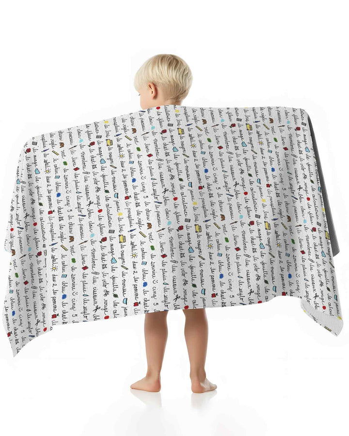 French Classroom Notes Bamboo Beach Towel