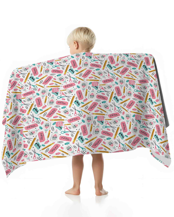 Pink Power School Supplies Bamboo Beach Towel