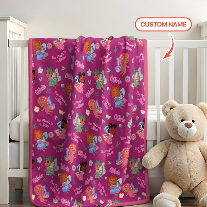 Little garden fairy Toddler Blanket