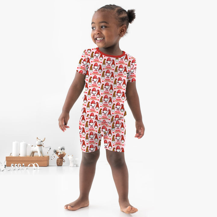 Template Zweiteiliges Pyjama-Set mit kurzen Ärmeln und Shorts