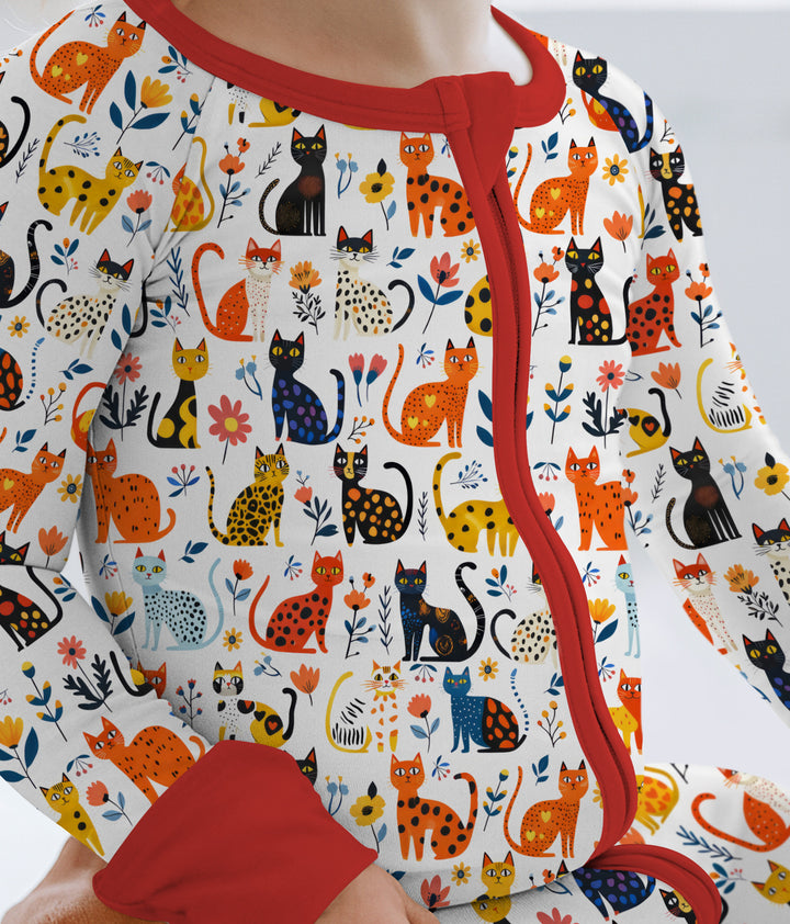 Whimsy Woodland Cats Convertible Zippy