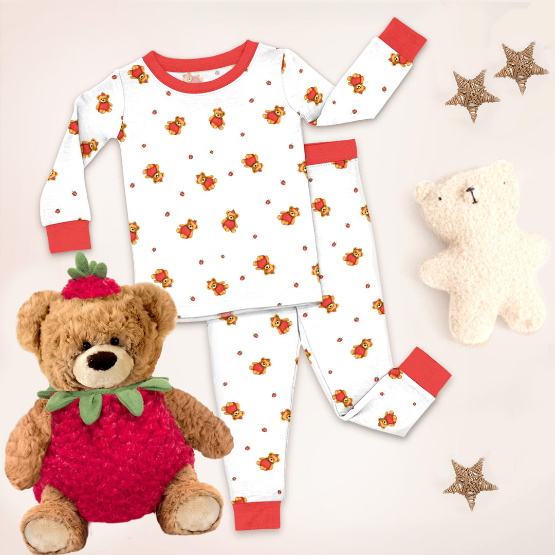 Honey Berry Teddy Bear Bamboo Pajama for Baby