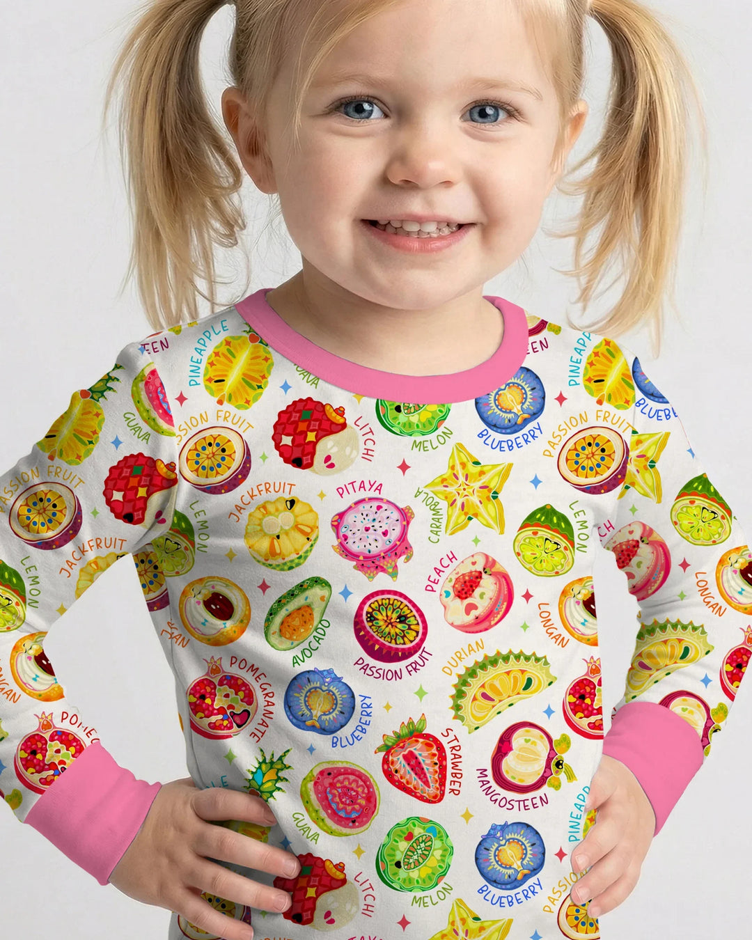 Conjunto de pijama de dos piezas de manga larga de bambú Juicy World