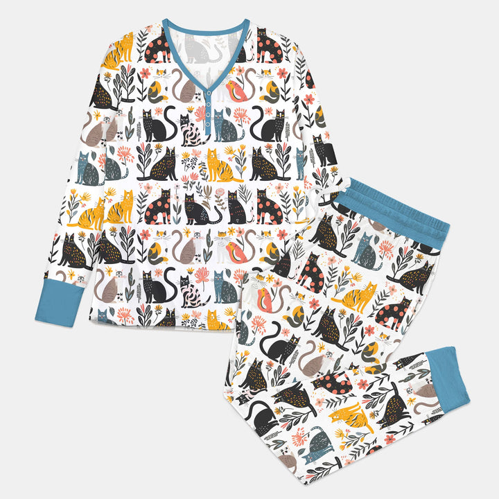 Botanical Cats Women Pajama Set