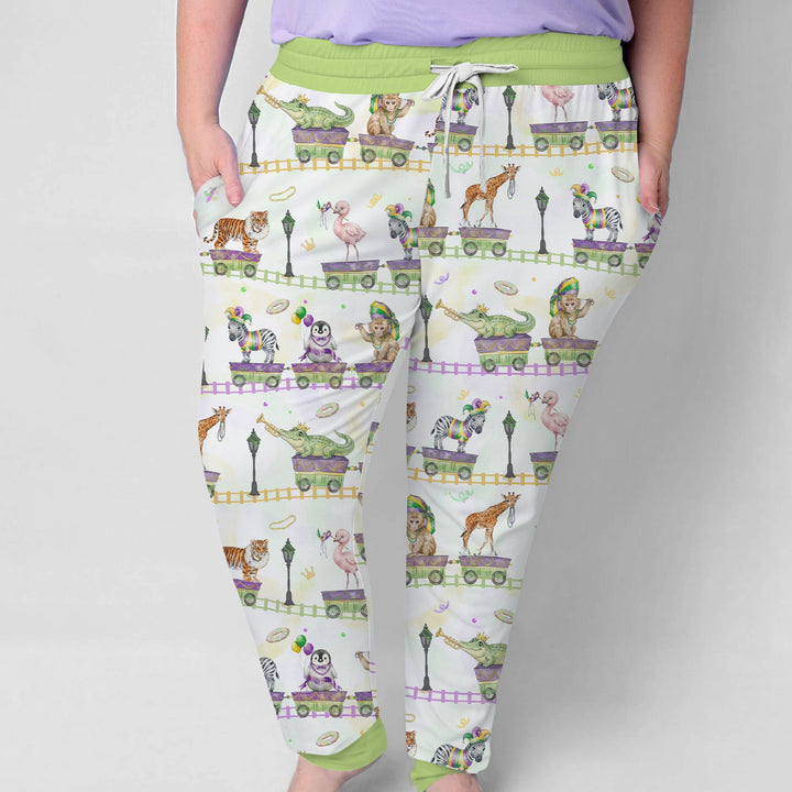Mardi Gras Jungle Krewe Women Pajama Set