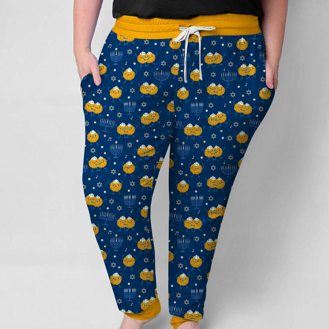 Hanukkah Latke Family Matching Women Pajama Set
