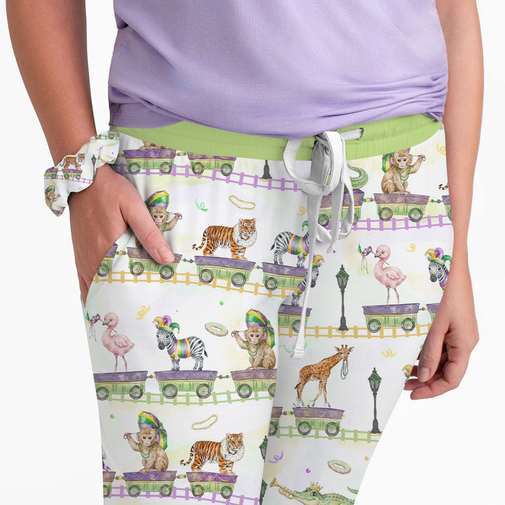 Mardi Gras Jungle Krewe Women Pajama Set