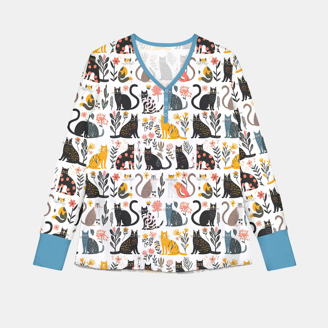 Botanical Cats Women Pajama Set