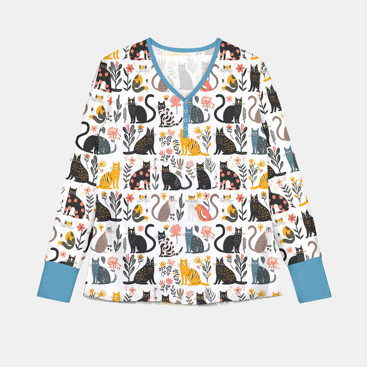 Botanical Cats Women Pajama Set