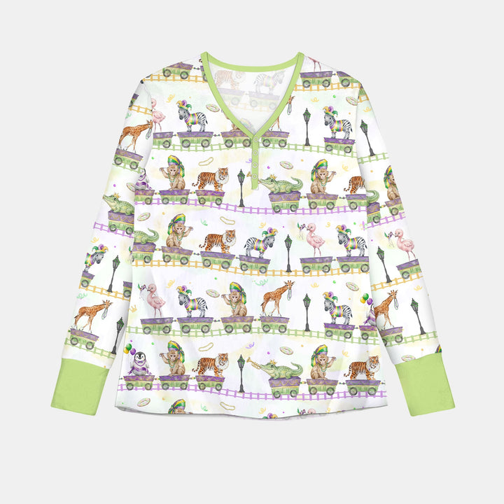 Mardi Gras Jungle Krewe Women Pajama Set