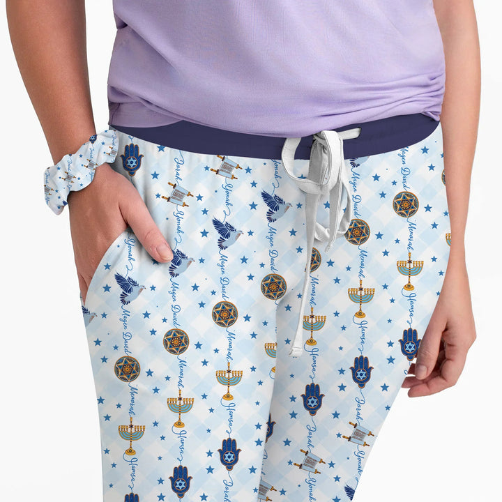 Hanukkah Festival Matching Family Custom Women Pajama Set