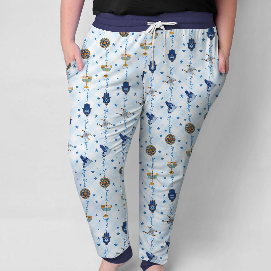Hanukkah Festival Matching Family Custom Women Pajama Set