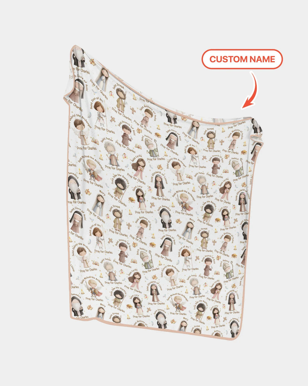 Pray For Me Custom Name Bamboo Blanket