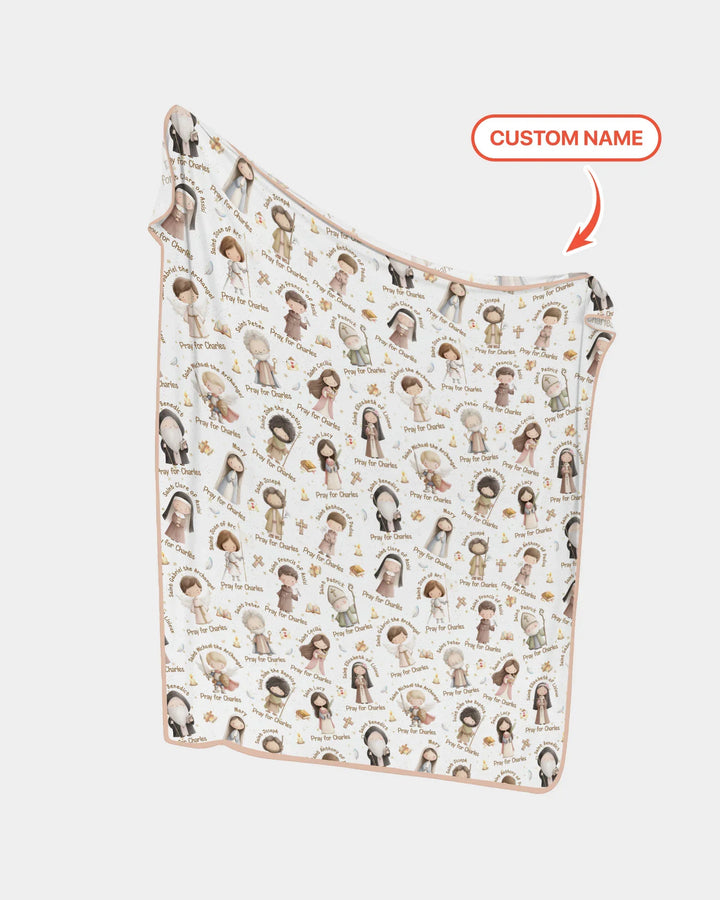 Pray For Me Custom Name Bamboo Blanket