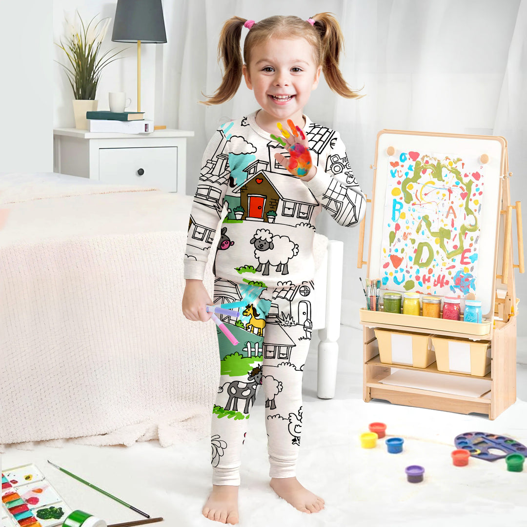 DIY Farm Animal Bamboo Pajamas for Creative Kids