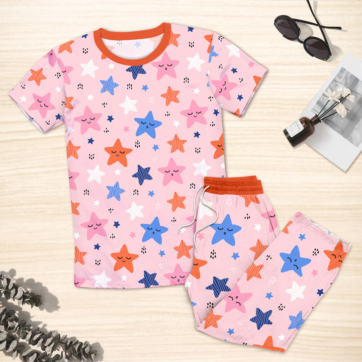 Pink Stars Bamboo Outfit for Men – Fun and Comfortable