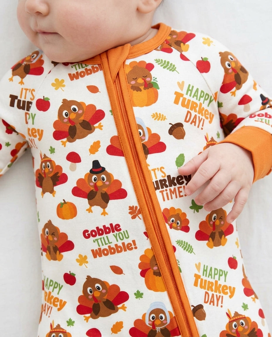 Happy Turkey Day Bamboo Convertible Zippy