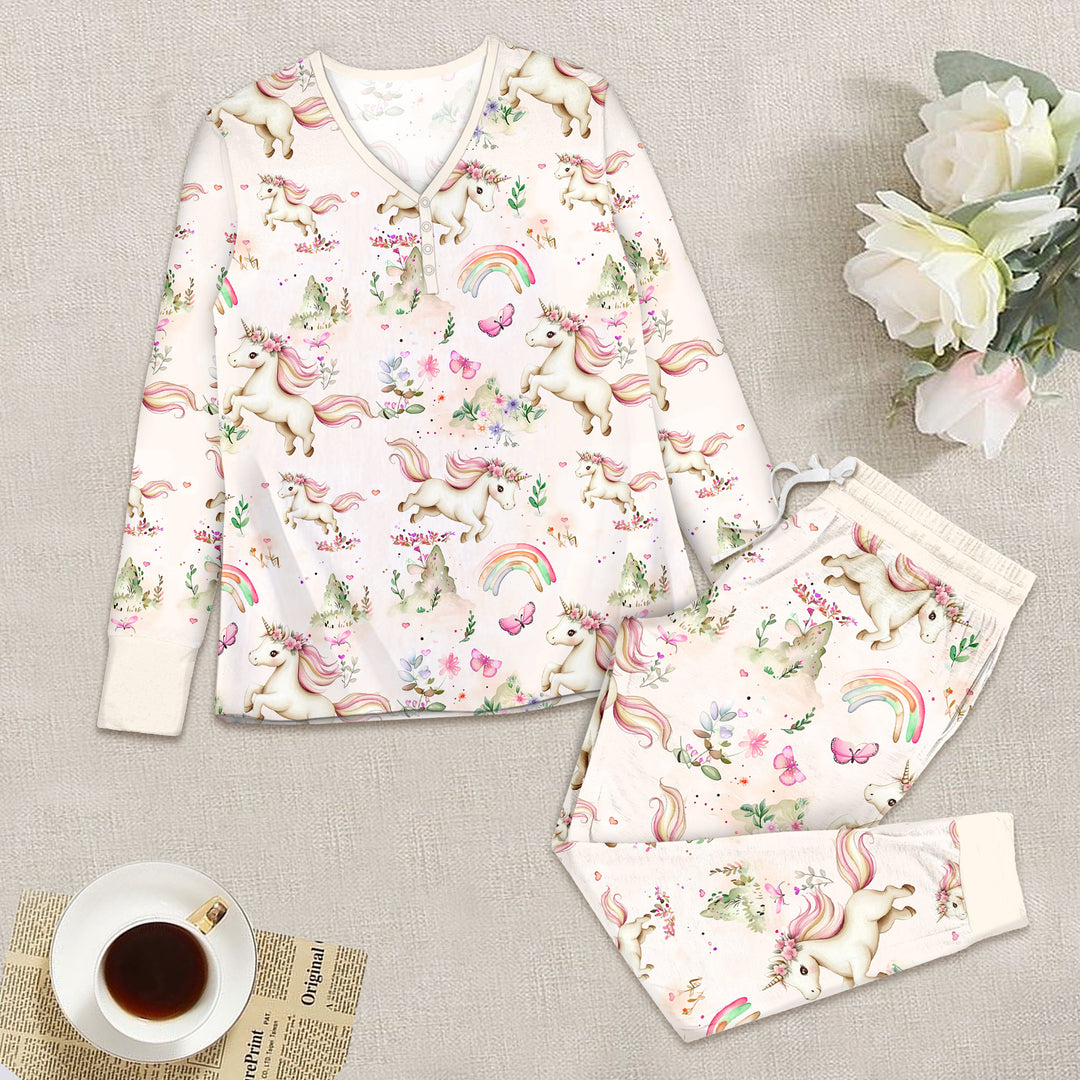 Beige Unicorn Bamboo Outfit for Women – Subtle and Enchanting