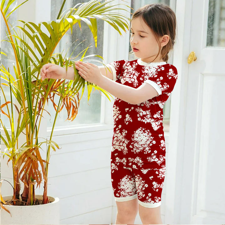 Red Bloom Bamboo Outfit for Kids – Bold and Beautiful