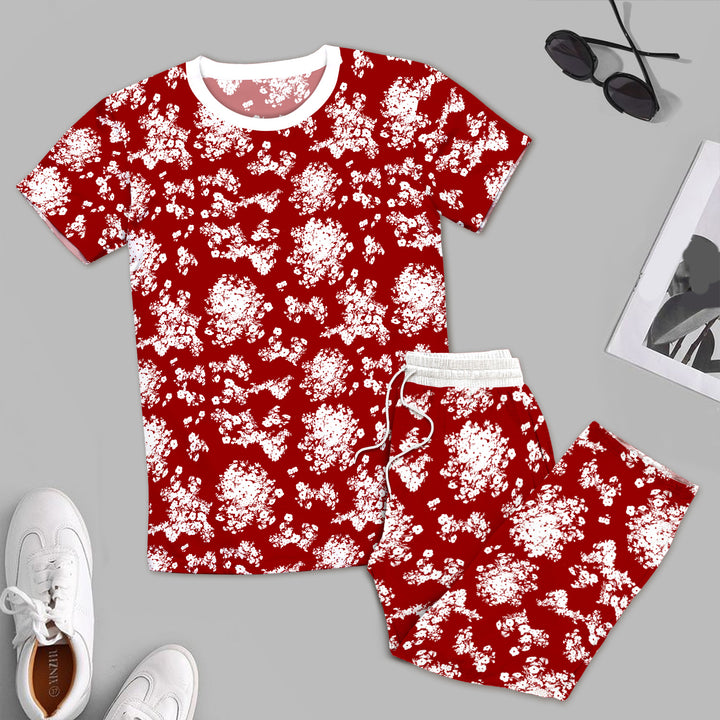 Red Bloom Bamboo Outfit for Men – Striking and Relaxed