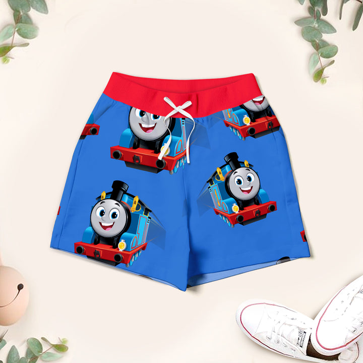 Blue Train Bamboo Outfit for Kids – Fun and Comfy for Every Stop
