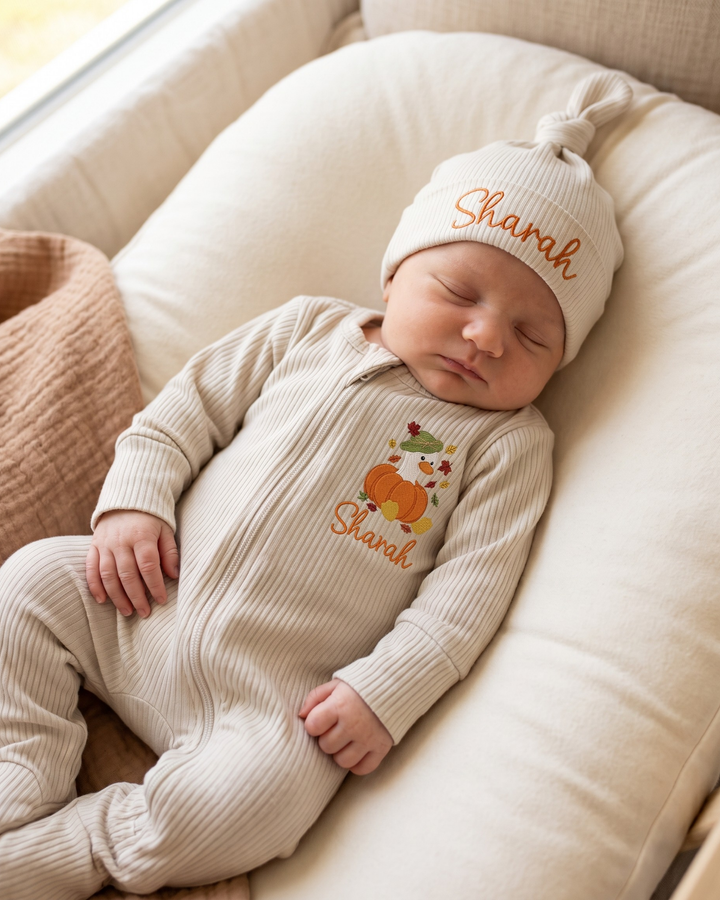 Gerippte Babykleidung mit individuellem Foto - Weich &amp; Skizzenhaft