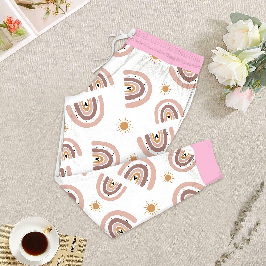 Pink Rainbow Bamboo Outfit for Women – Cheerful and Cozy