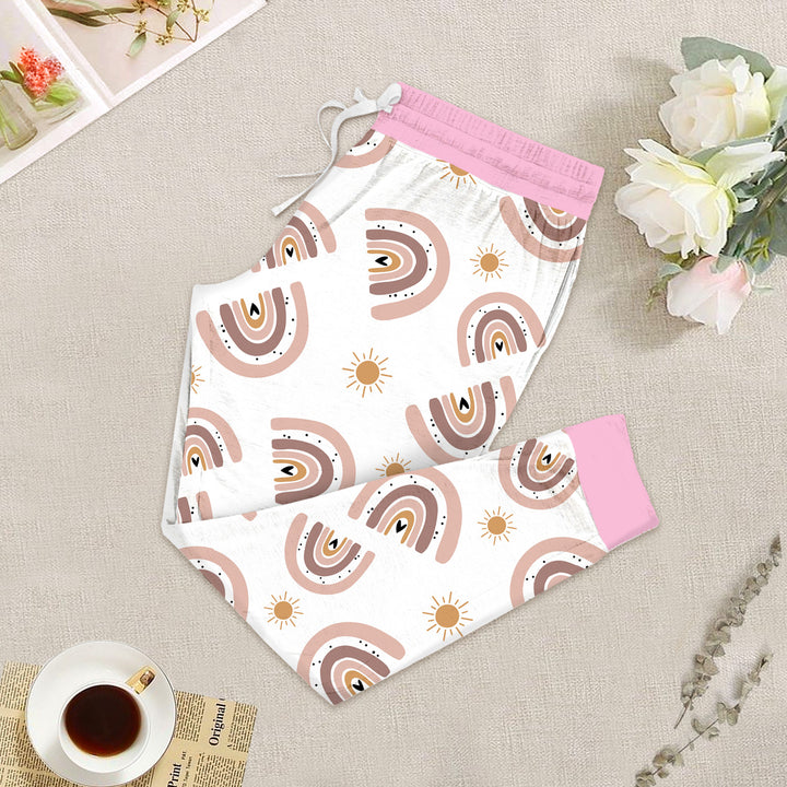 Pink Rainbow Bamboo Outfit for Women – Cheerful and Cozy