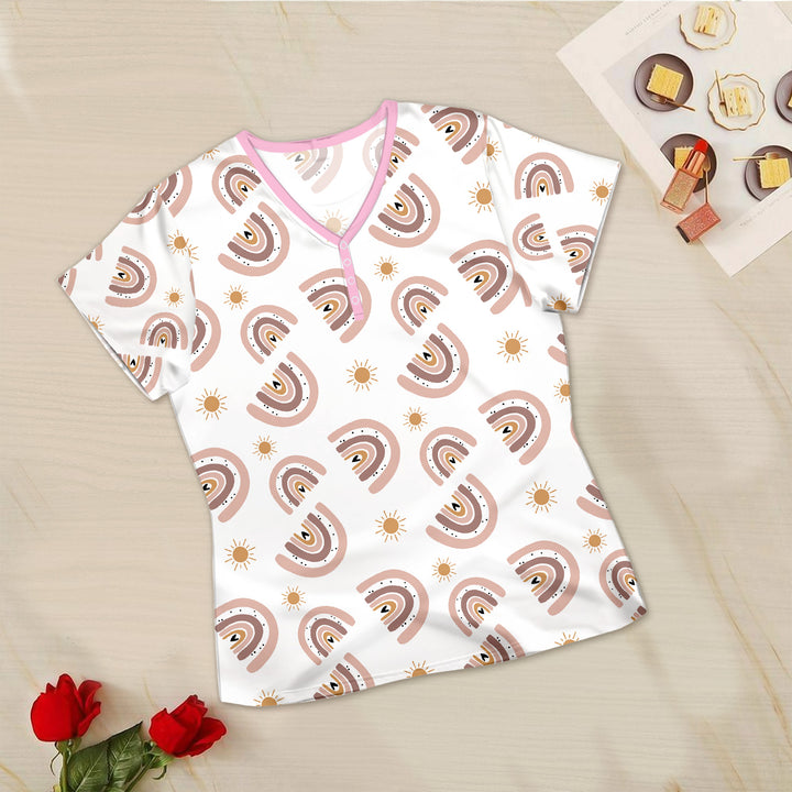 Pink Rainbow Bamboo Outfit for Women – Cheerful and Cozy