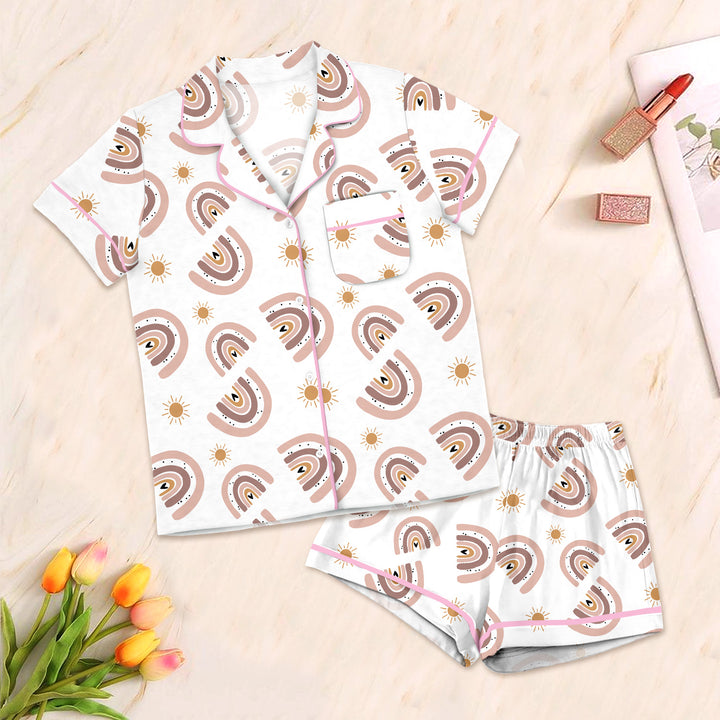 Pink Rainbow Bamboo Outfit for Women – Cheerful and Cozy