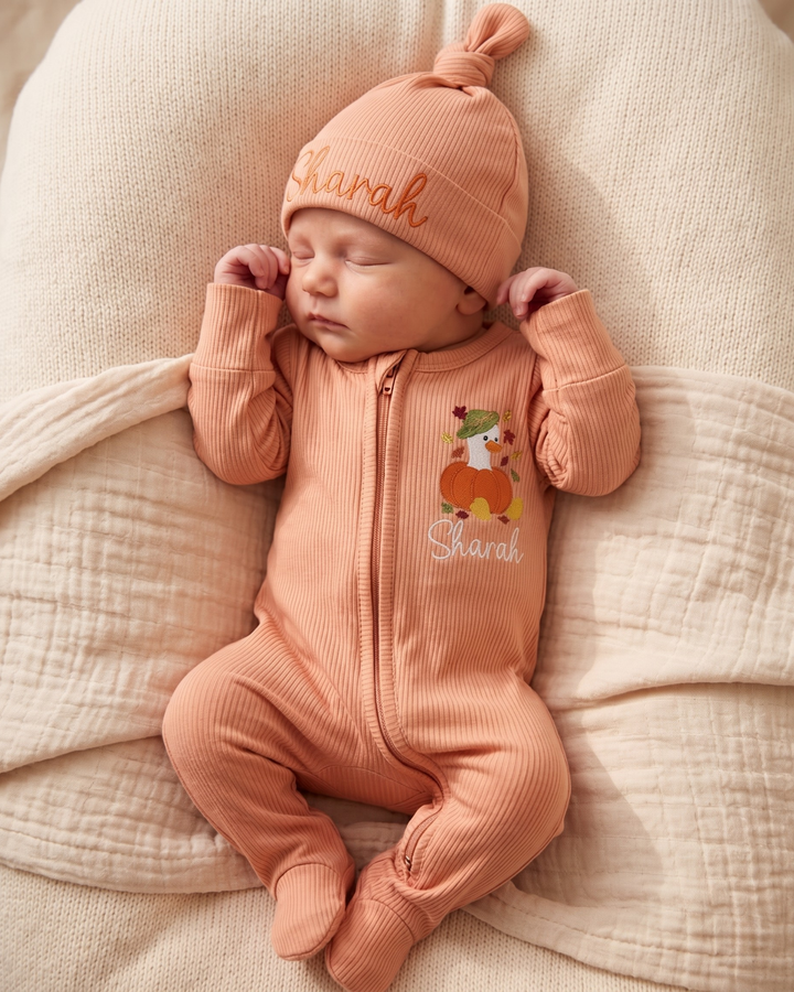 Gerippte Babykleidung mit individuellem Foto - Weich &amp; Skizzenhaft