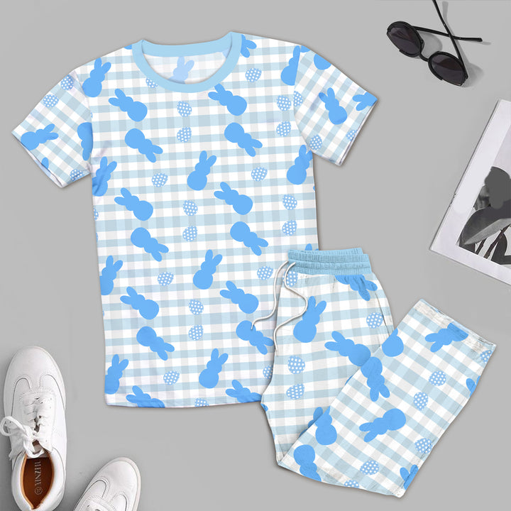Blue Bunny Bamboo Outfit for Men – Lighthearted and Comfy