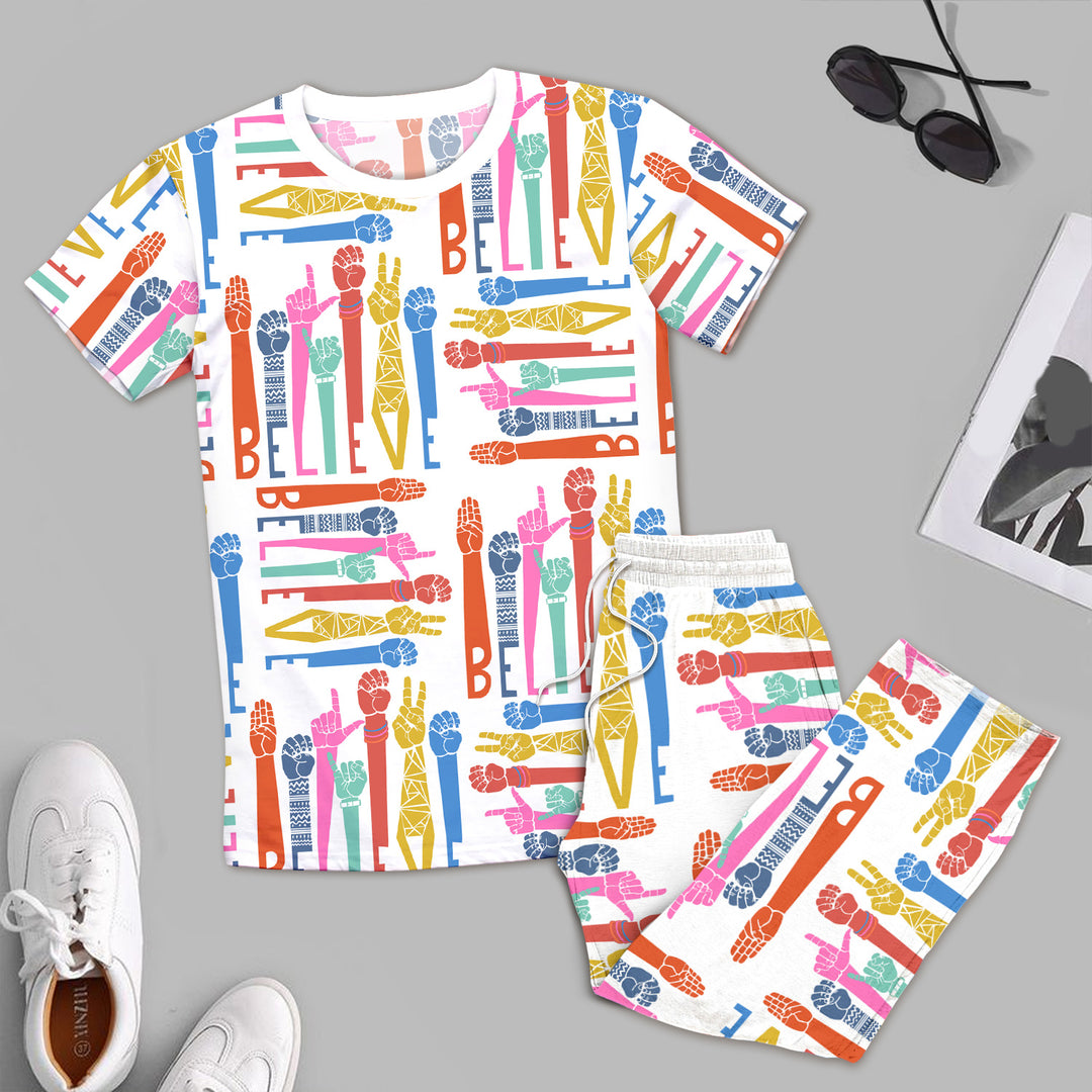 Colorful Hand Bamboo Outfit for Men – Expressive and Relaxed