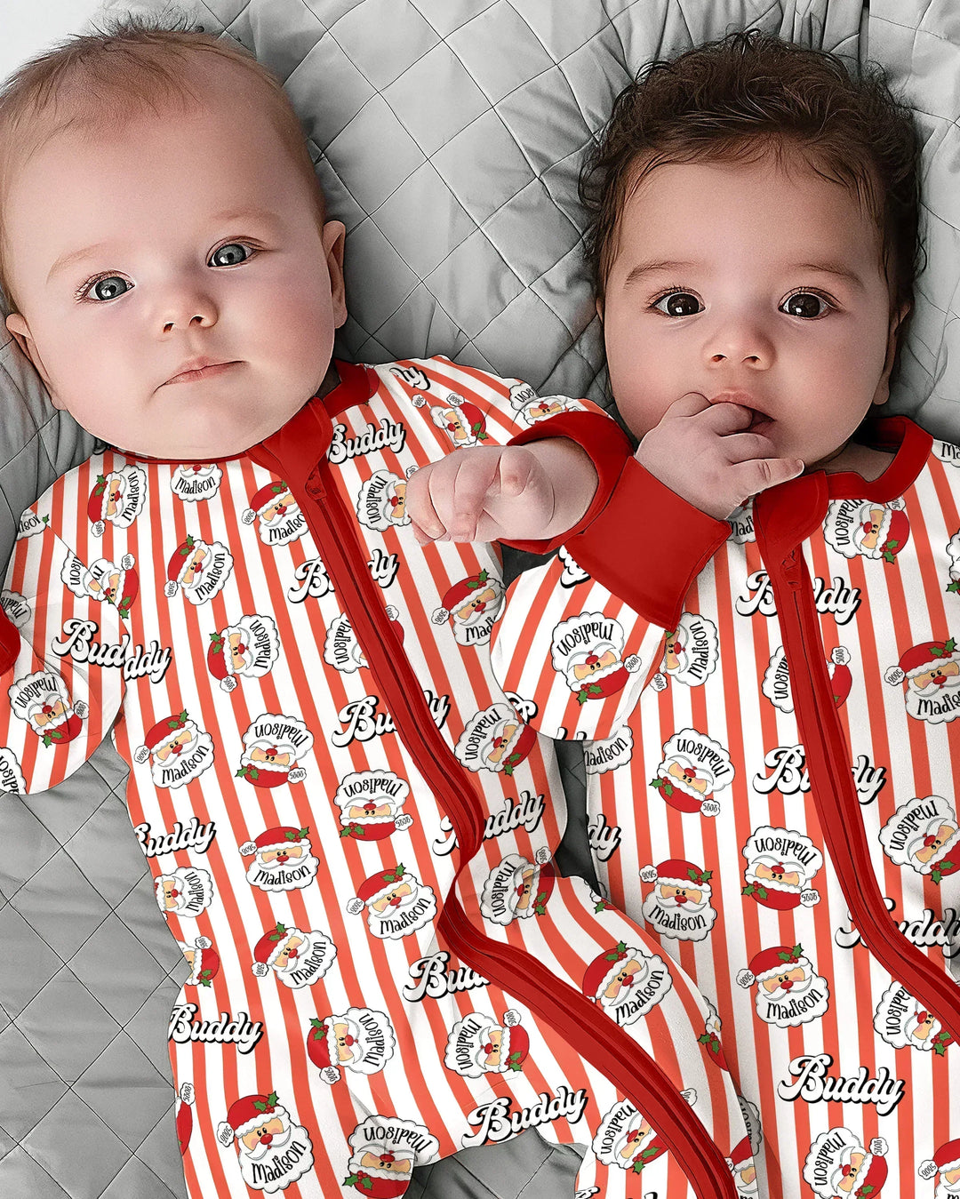 Christmas Santa Claus Custom Name Buddy Convertible Zippy