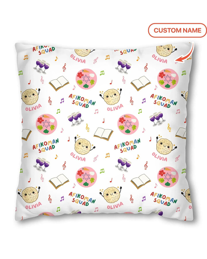 Custom Name Passover Afikoman Squad Pillow Case