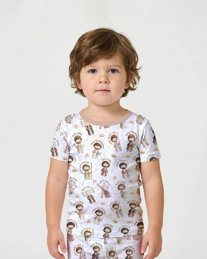 The 12 Apostles Bamboo Two Piece Short Sleeve Shorts Pajama Set