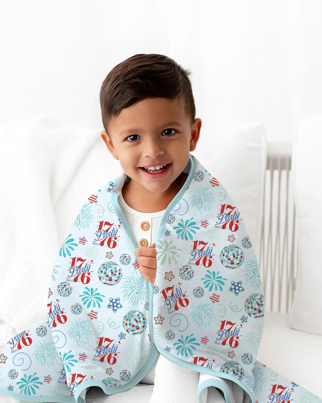 Land Of Free Family Matching Bamboo Blanket