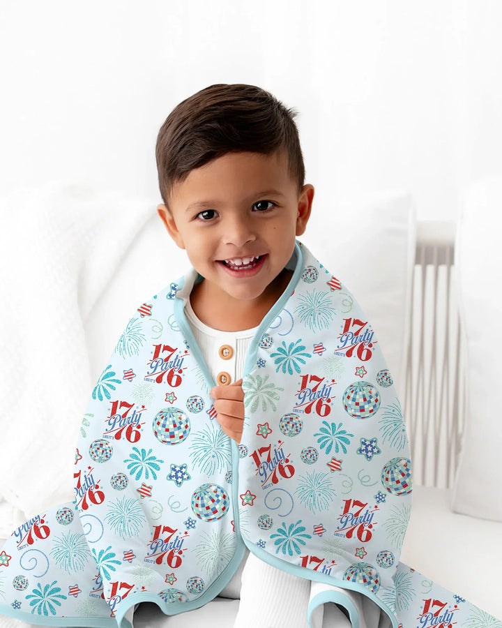 Land Of Free Family Matching Bamboo Blanket