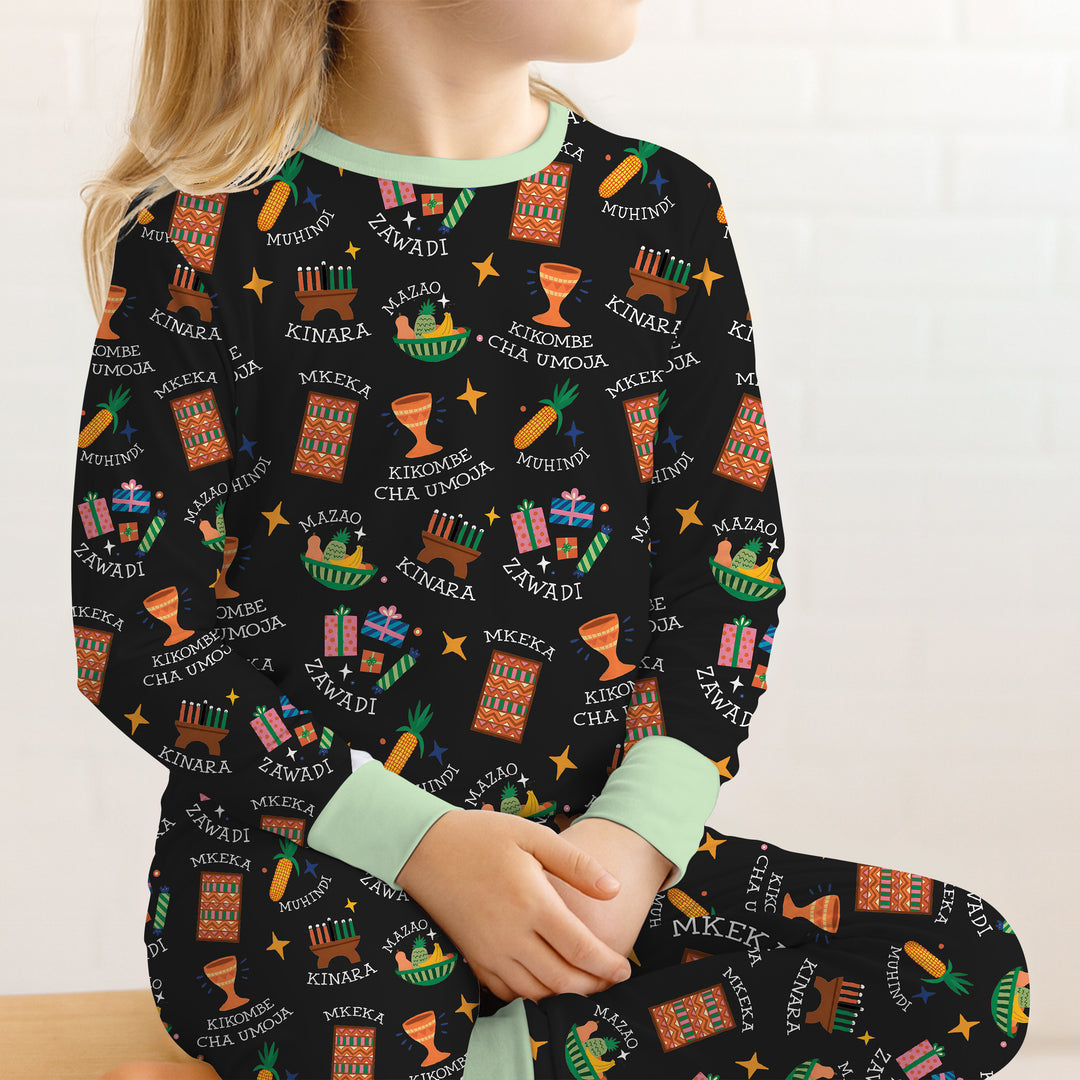Kwanzaa Spirit Two Piece Long Sleeve Pajama Set