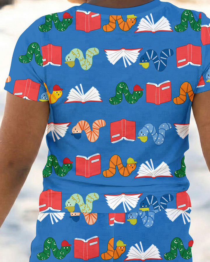 Zweiteiliges, kurzärmliges Pyjama-Set mit Marienkäfern