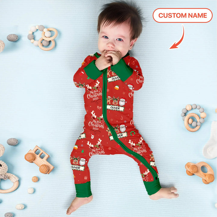 Custom Name "Merry Christmas My Deer" For Boy - Convertible Zippy , Custom Name "Merry Christmas My Deer" For Boy - Convertible Zippy - 0-3M