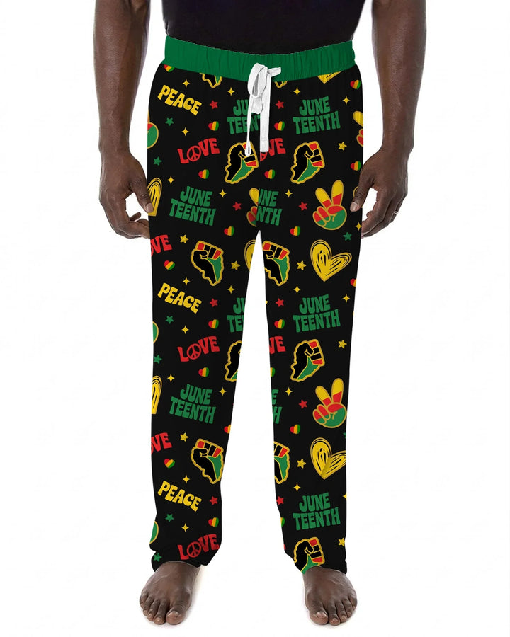 Peace Love Juneteenth Bamboo Men's Pajama Set