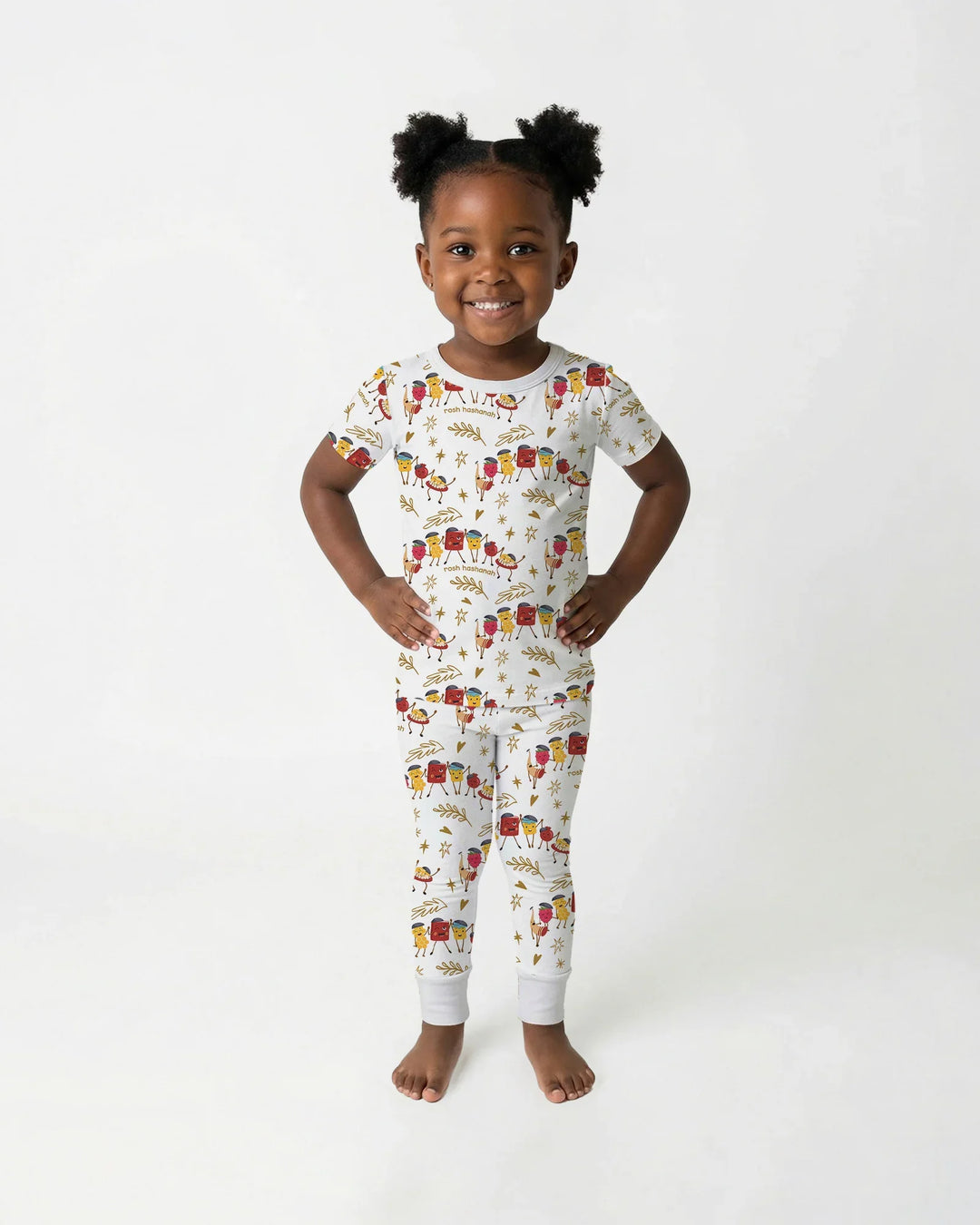 Conjunto de pijama de dos piezas de manga corta de bambú