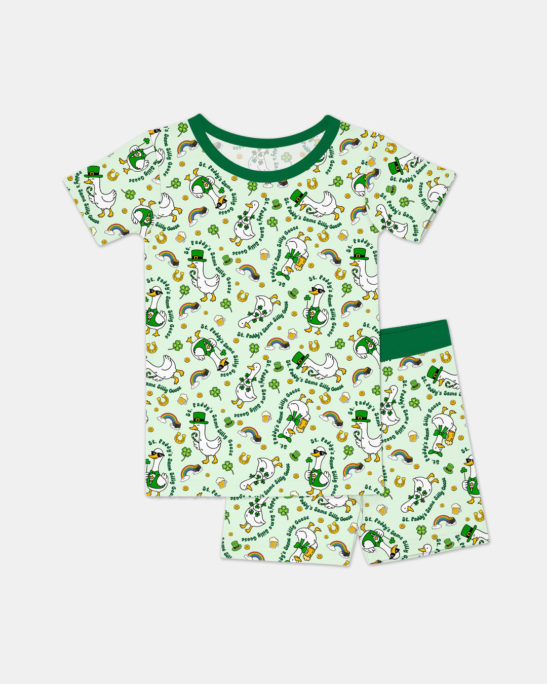 Template Zweiteiliges Pyjama-Set mit kurzen Ärmeln und Shorts