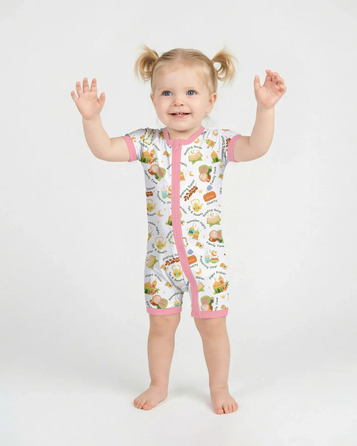 Ramadan Mubarak Matching Family Shorty Zippy