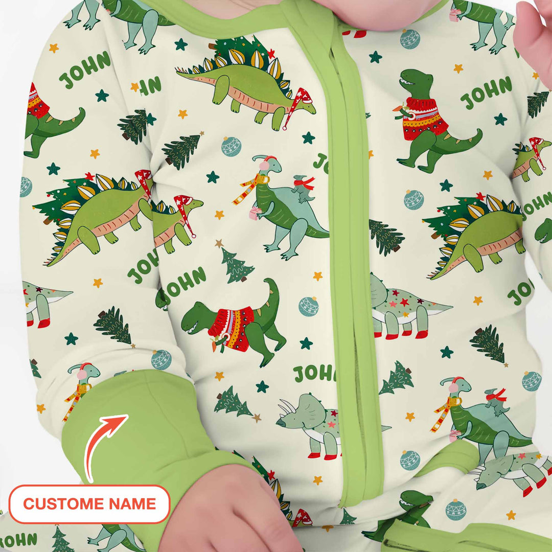 Custom Name Dinosaurs Christmas Tree Convertible Zippy