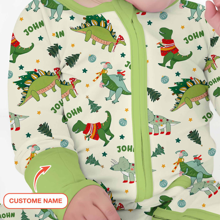 Custom Name Dinosaurs Christmas Tree Convertible Zippy
