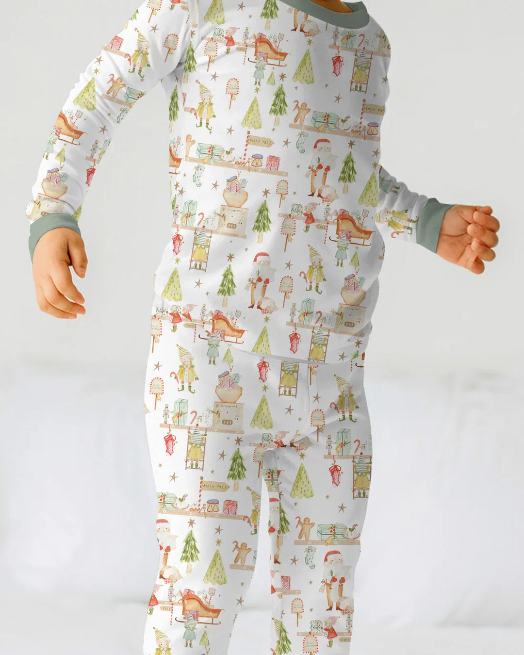 Santa's Workshop Two Piece Long Sleeve Pajama Set